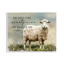 Stupell Industries Left The Ninety Nine Proverb Religious & Spiritual Painting Unframed Art Print Wall Art, 14 x 11