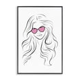 thumbnail image 1 of Stupell Industries Art Deco Leila Pink Heart Sunglasses Black Framed Giclee Art, 12 x 18, by Martina Pavlova, 1 of 8