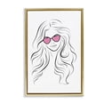 thumbnail image 1 of Stupell Industries Leila Pink Heart Sunglasses Gold Framed Floater Canvas Wall Art, design by Martina Pavlova, 1 of 10
