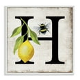 thumbnail image 1 of Stupell Industries Lemon & Bee H Letter Insects Painting White Framed Art Print Wall Art, 24 x 24, 1 of 2
