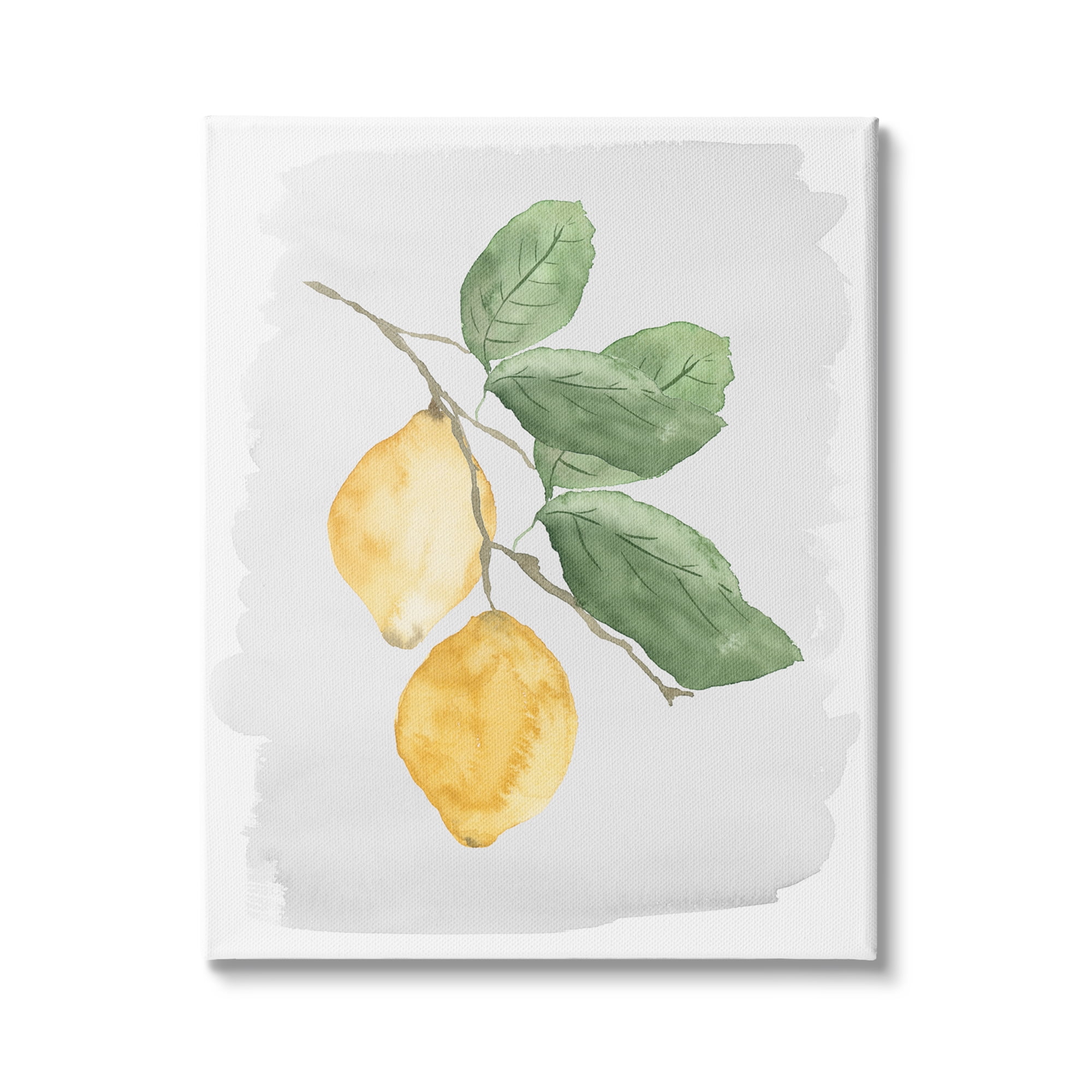 Stupell Industries Lemon Branch Pair Soft Leaves Watercolor Painting, 16 x 20,Design by Lucille Price