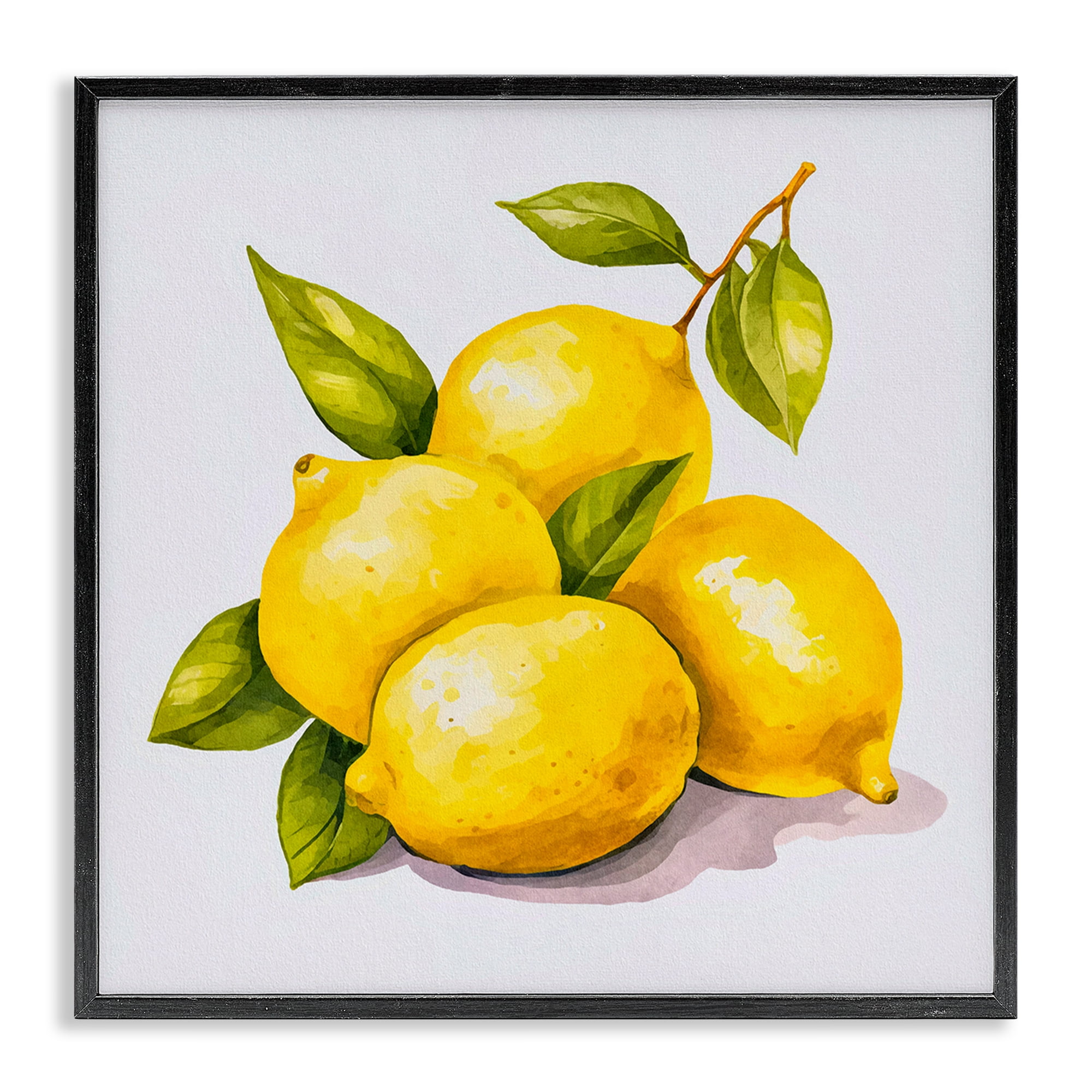 Stupell Industries Lemon Delights Fruit Food & Beverage Painting Black Framed Art Print Wall Art, 24 x 24