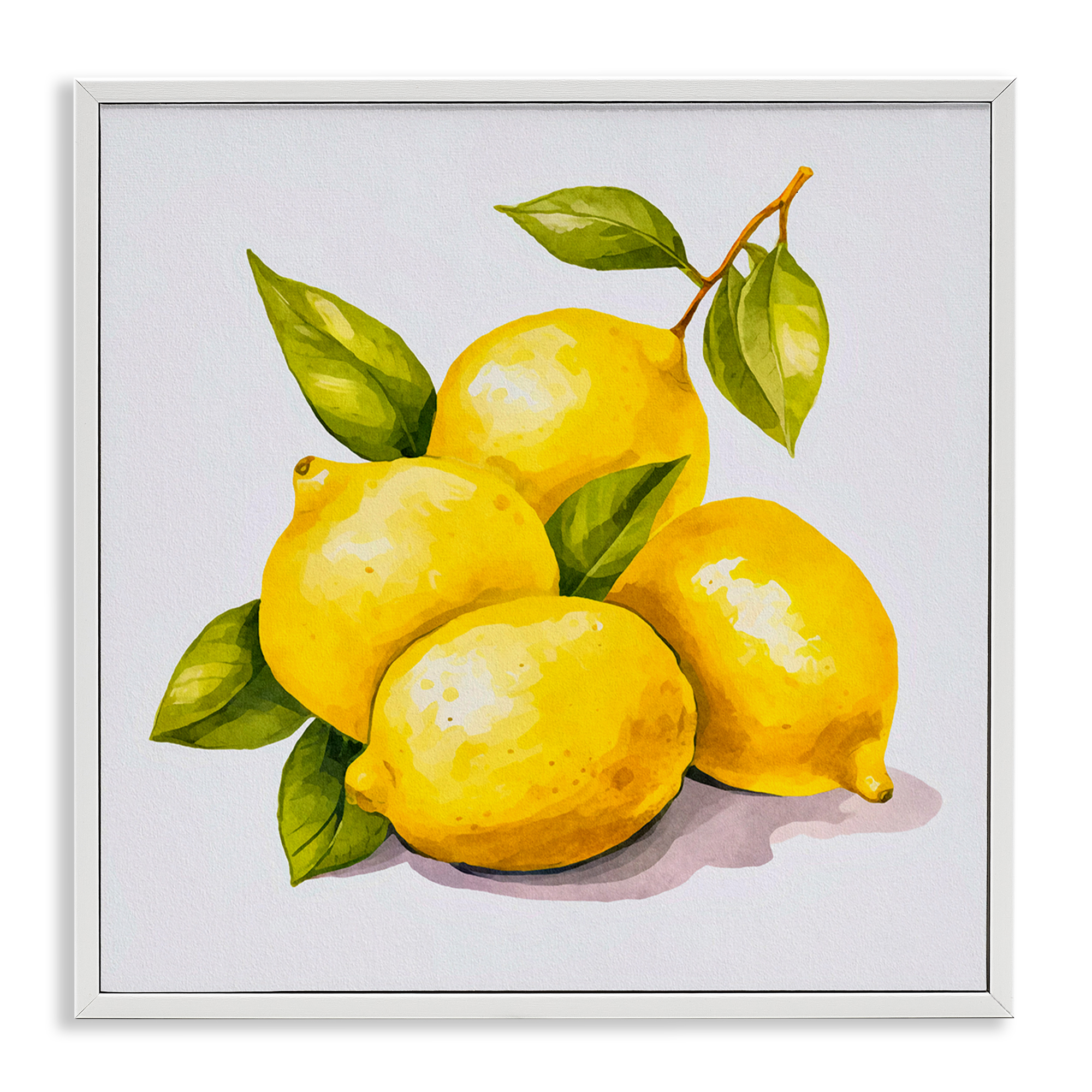 Stupell Industries Lemon Delights Fruit Food & Beverage Painting White Framed Art Print Wall Art, 24 x 24
