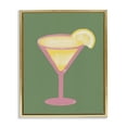 Stupell Industries Lemon Drop Glass over Green Gold Framed Floater ...