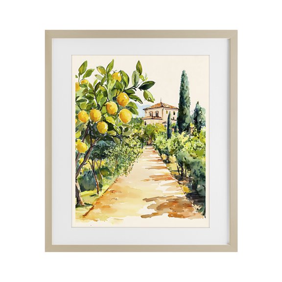 Stupell Industries Lemon Grove Pathway Birch Framed Print Under Glass, design by LSR Design Studio