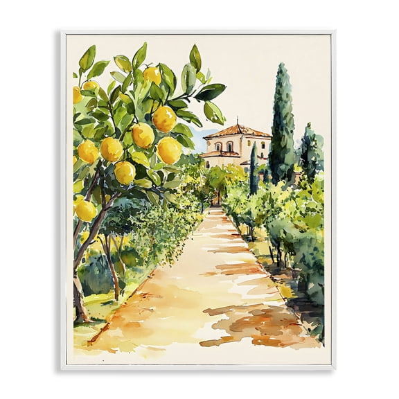 Stupell Industries Lemon Grove Pathway White Framed Giclee Art, design by LSR Design Studio