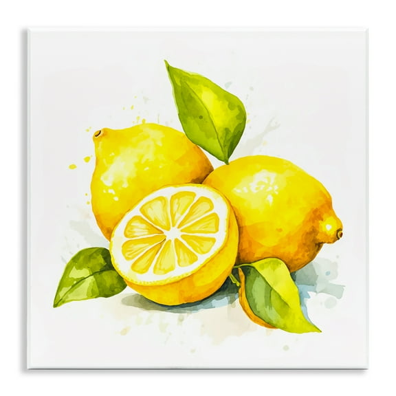 Stupell Industries Lemon Harvest Fruits Food & Beverage Painting Unframed Art Print Wall Art, 12 x 12