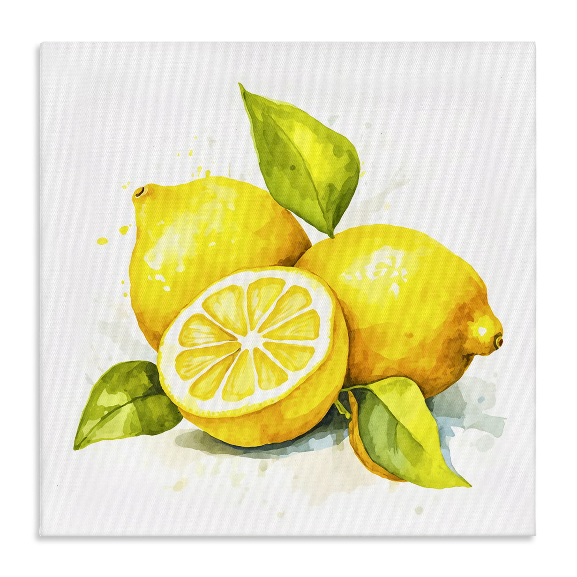 Stupell Industries Lemon Harvest Fruits Food & Beverage Painting Wrapped Canvas Art Print Wall Art, 36 x 36