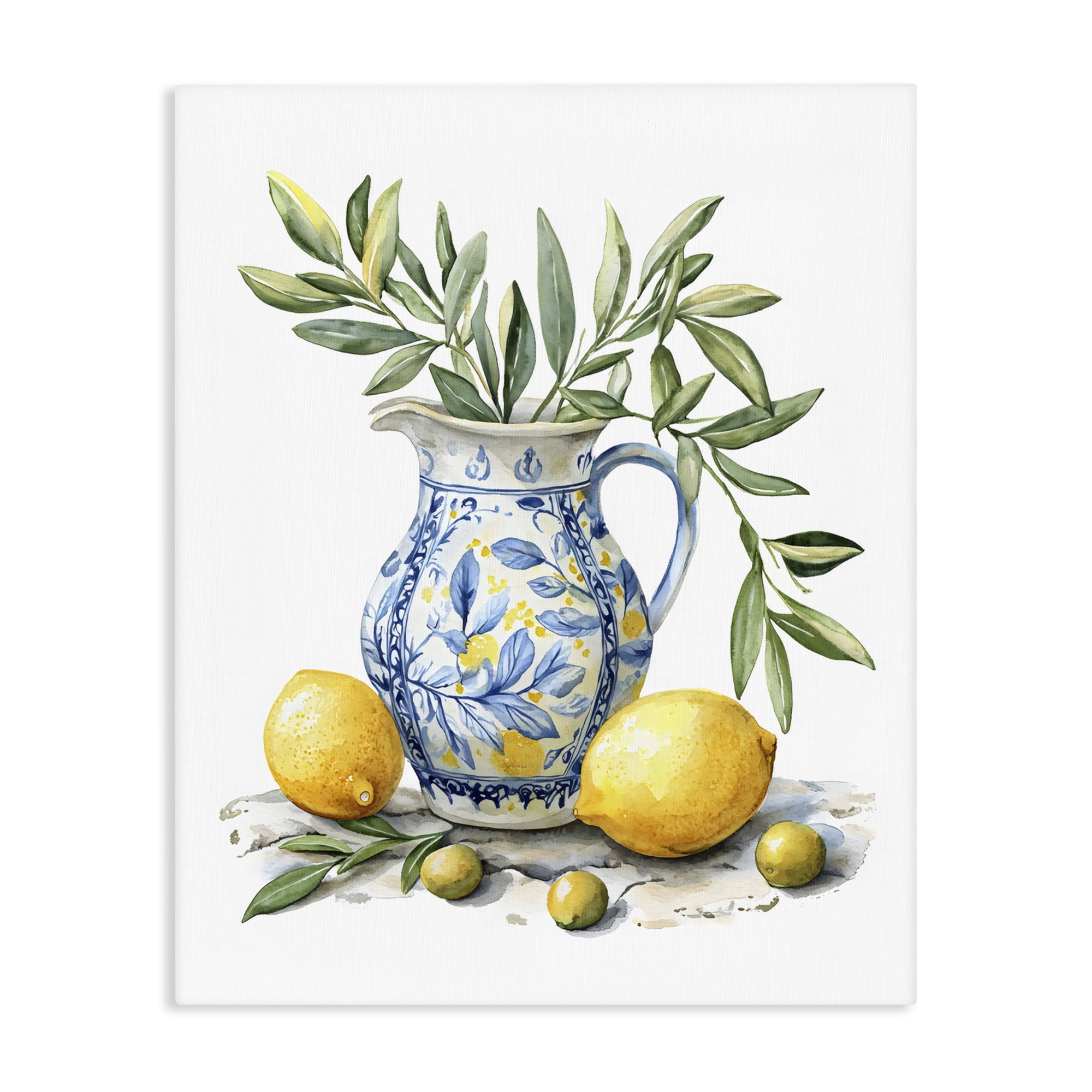 Stupell Industries Lemon & Olive Branch Still Life Canvas Wall Art, design by LSR Design Studio
