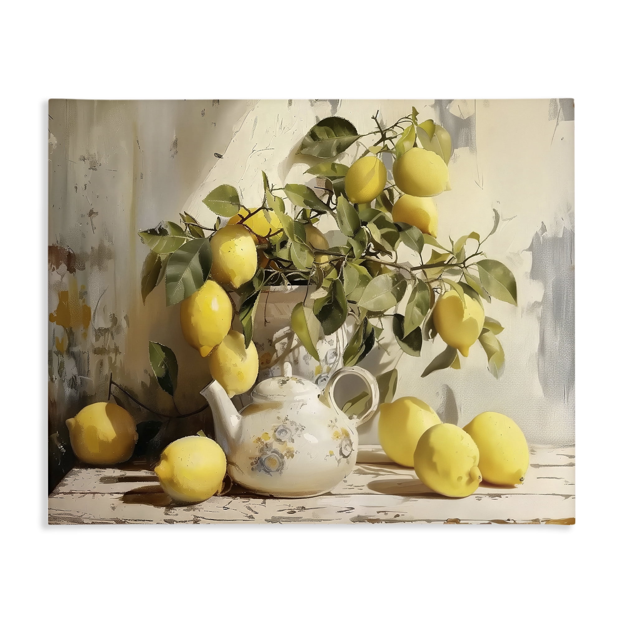 Stupell Industries Lemon Still Life with Teapot Canvas Wall Art, design by LSR Design Studio