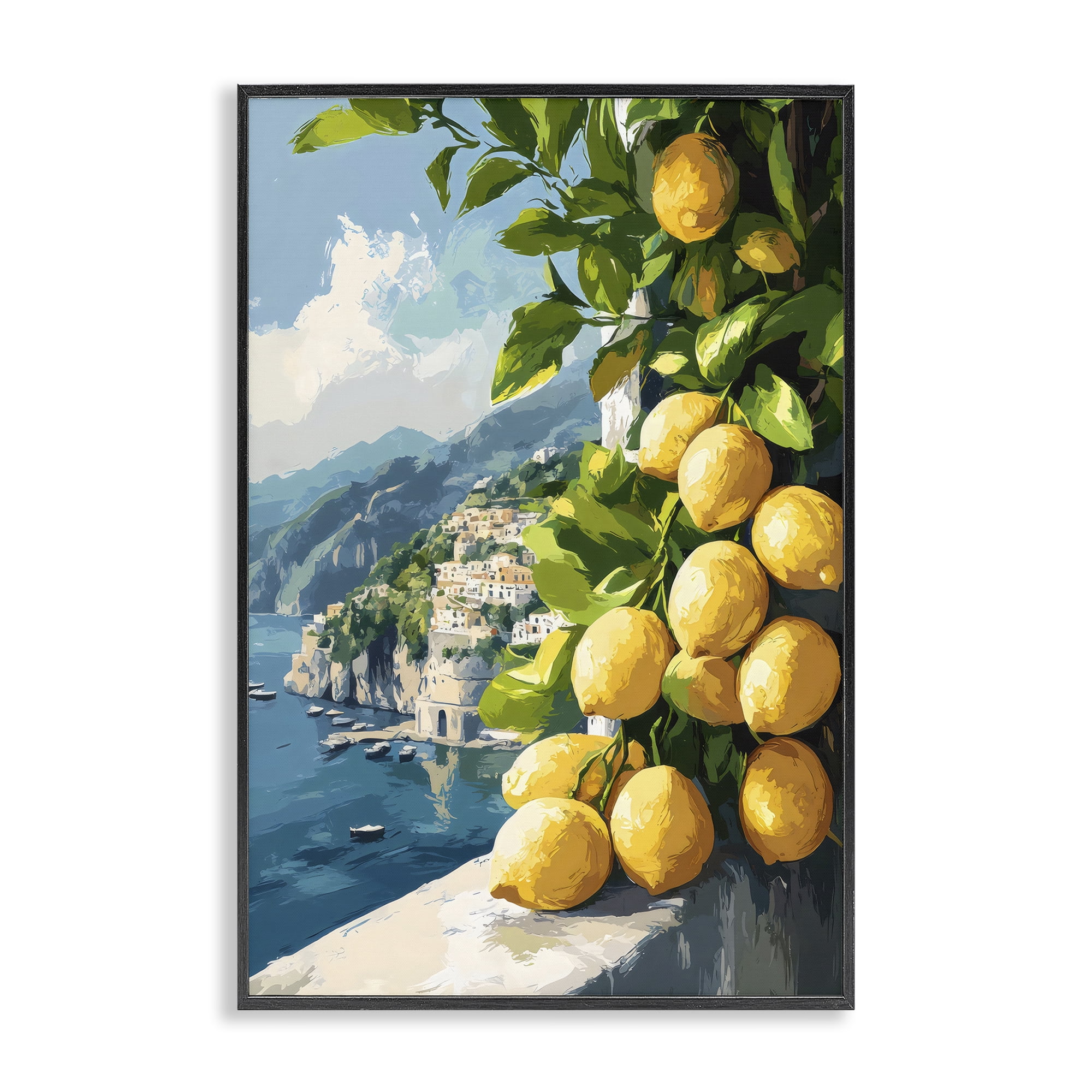 Stupell Industries Lemon Terrace Amalfi View Black Framed Giclee Art, design by Creative Studio