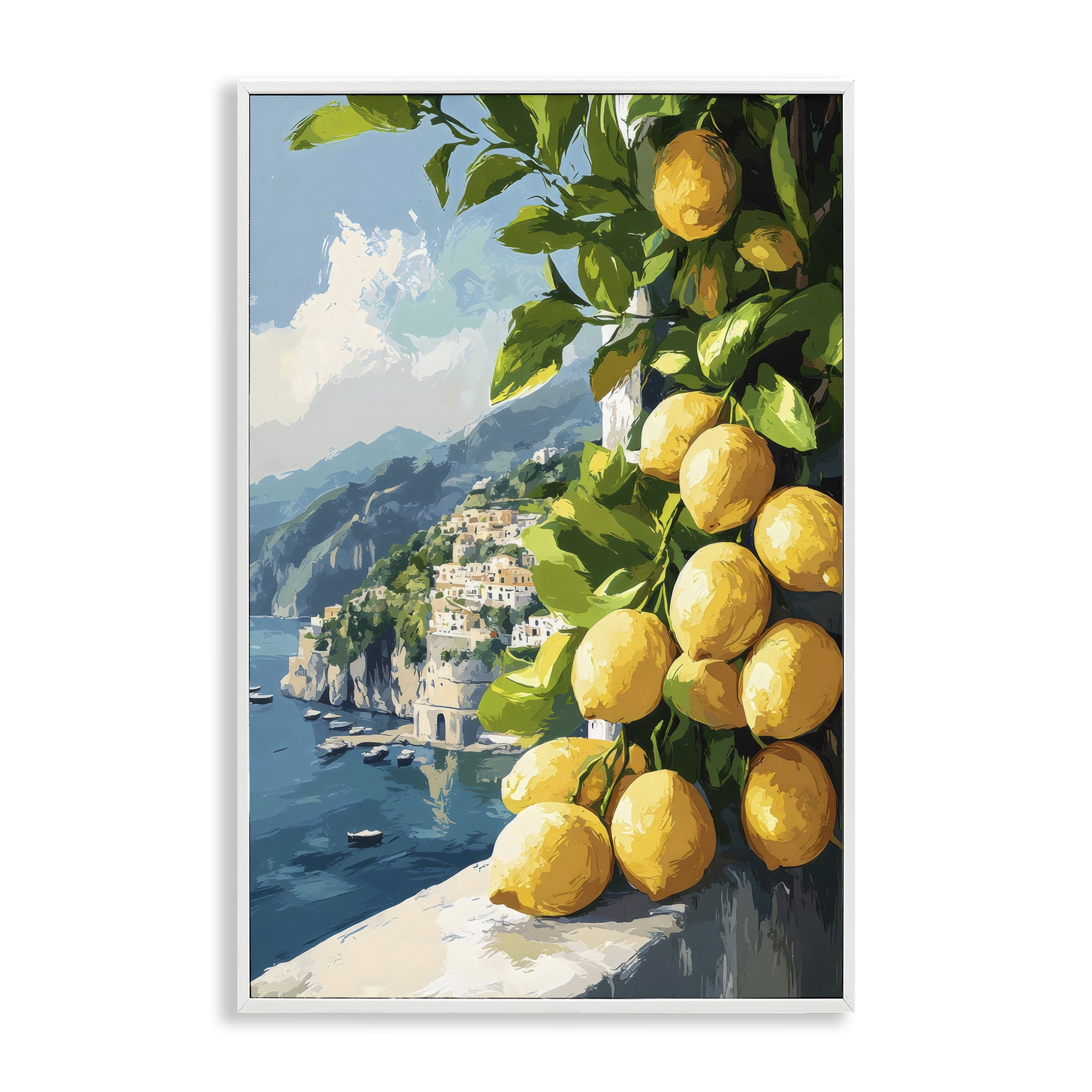Stupell Industries Lemon Terrace Amalfi View White Framed Giclee Art, design by Creative Studio