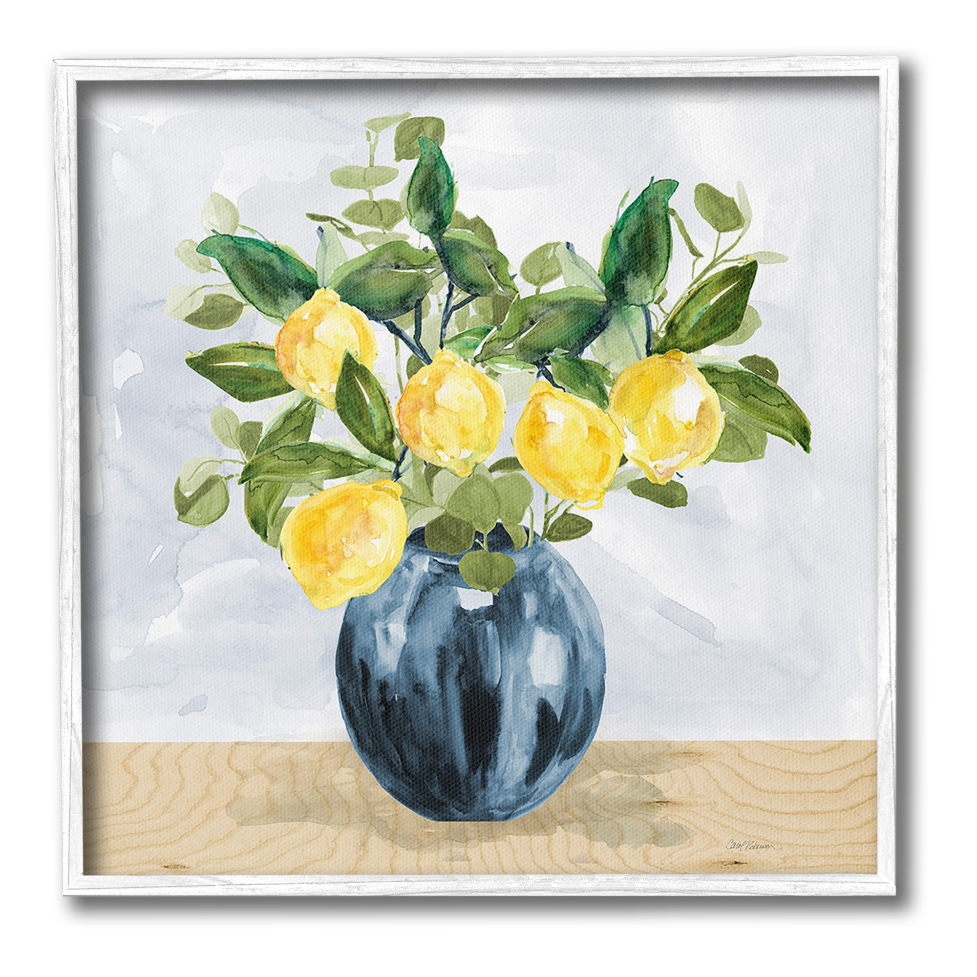 Stupell Industries Lemon Tree Bouquet Food & Beverage Painting White Framed Art Print Wall Art, 24 x 24