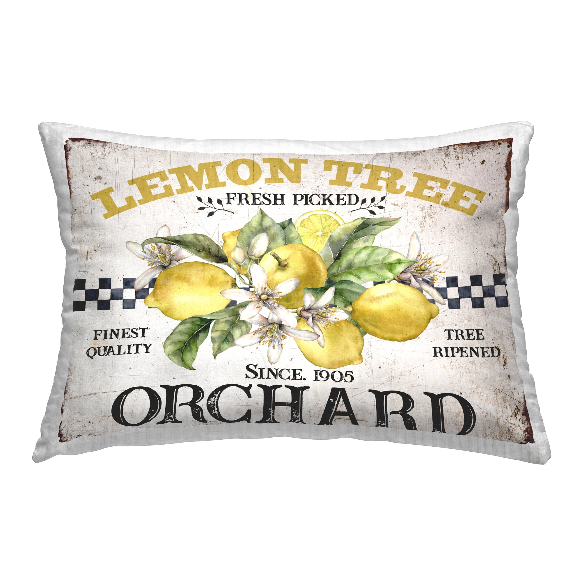 Stupell Industries Lemon Tree Fresh Picked Decorative Printed Throw Pillow Design by Creatif Belle.