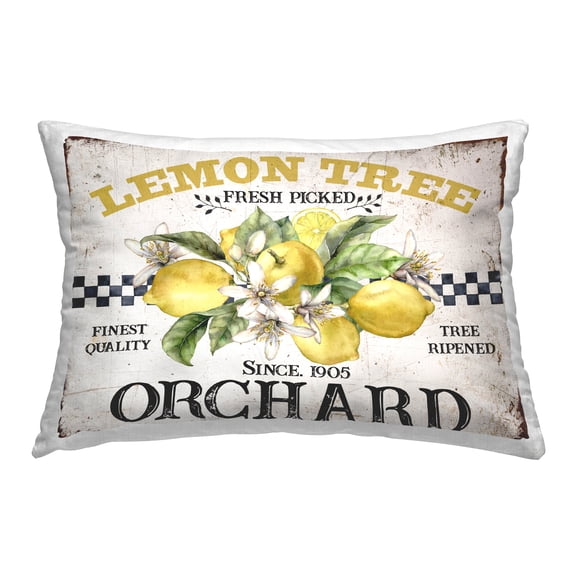 Stupell Industries Lemon Tree Fresh Picked Decorative Printed Throw Pillow Design by Creatif Belle.