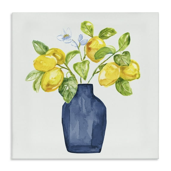 Stupell Industries Lemon Tree Planter Food & Beverage Painting Wrapped Canvas Art Print Wall Art, 17 x 17
