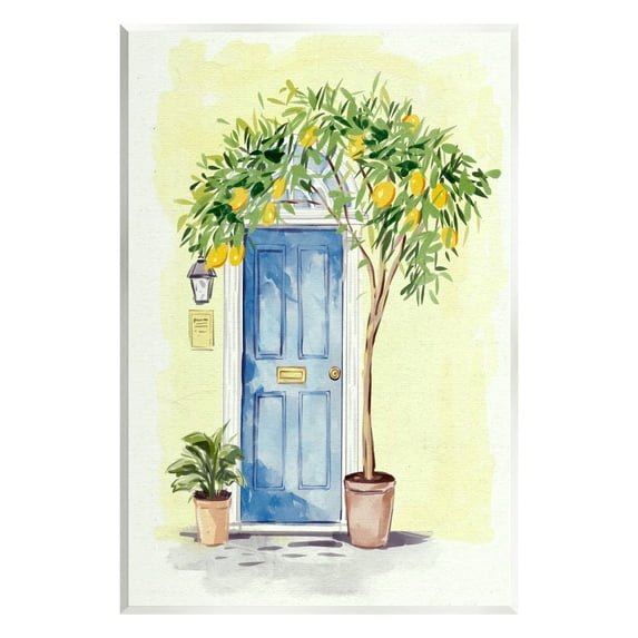 Stupell Industries Lemon Tree in Doorway Food & Beverage Painting Unframed Art Print Wall Art, 10 x 15