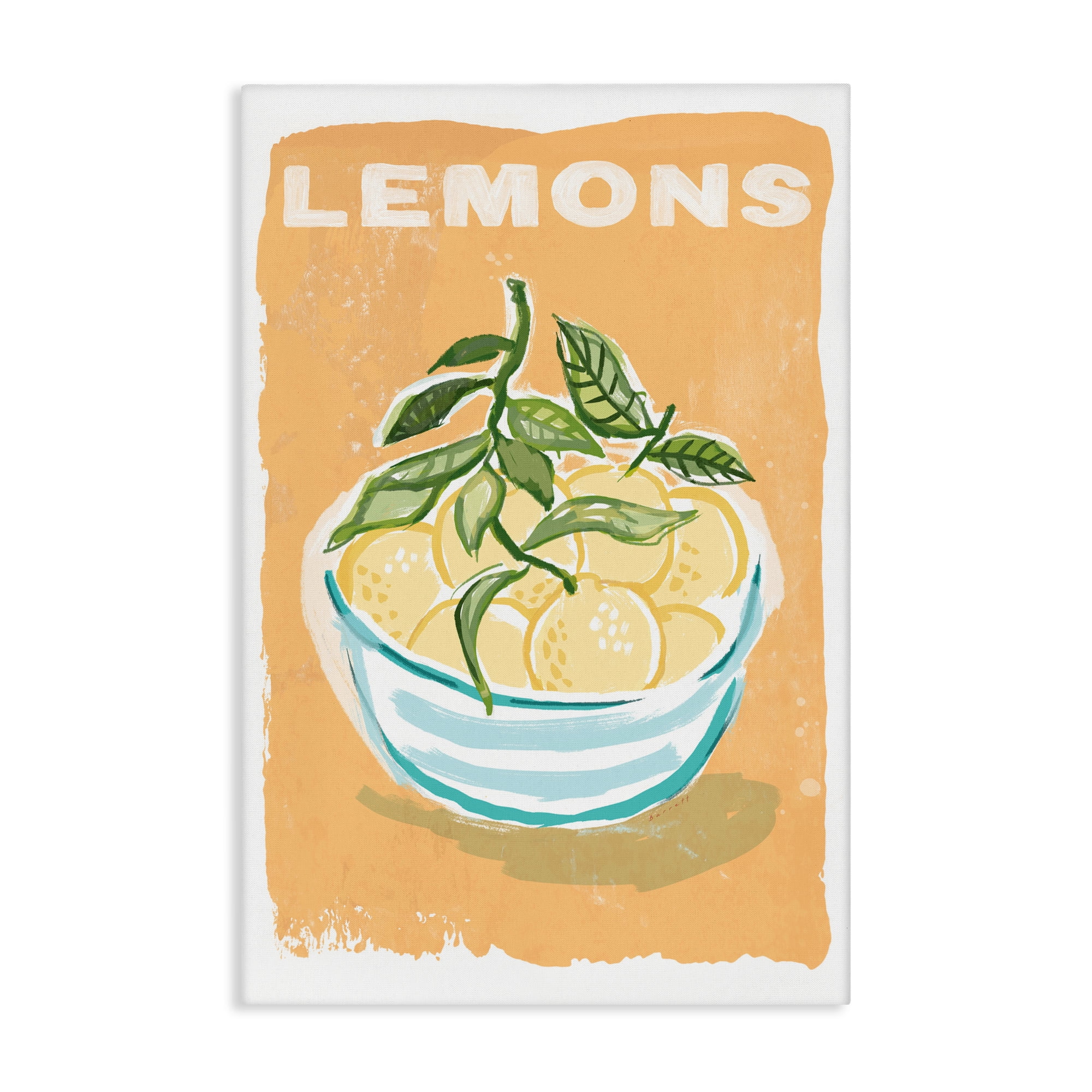 Stupell Industries Lemon Twist Motif Canvas Wall Art, design by Chad Barrett