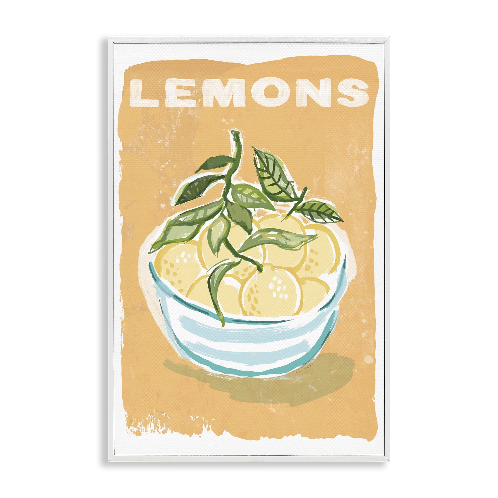 Stupell Industries Lemon Twist Motif White Framed Giclee Art, design by Chad Barrett