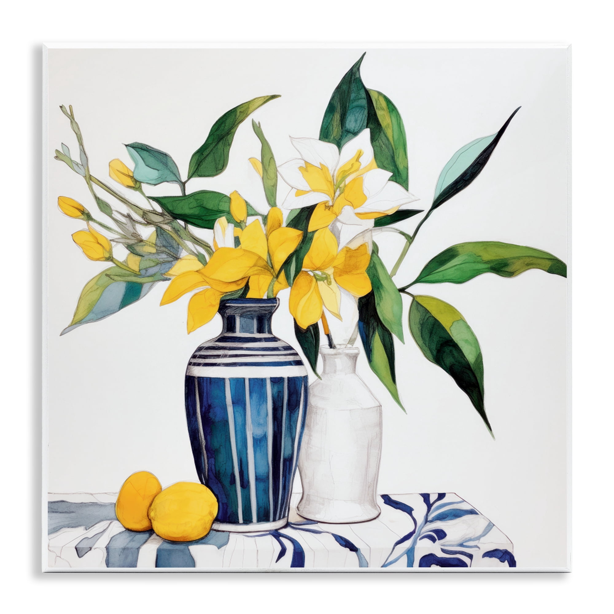 Stupell Industries Lemons And Blooms Table Wall Plaque Art, design by Ray Powers