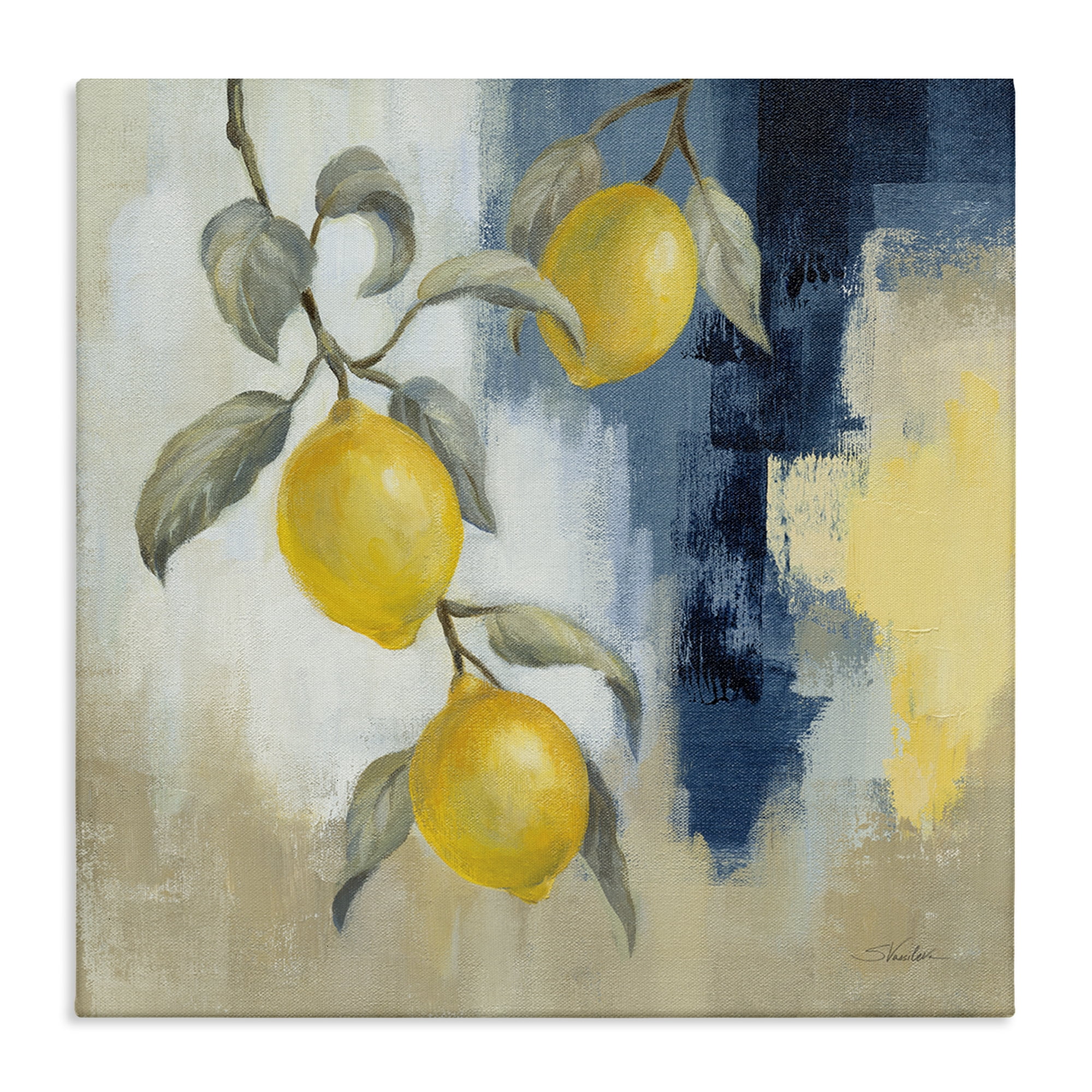 Stupell Industries Lemons From South Food & Beverage Painting Wrapped Canvas Art Print Wall Art, 17 x 17