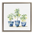 thumbnail image 1 of Stupell Industries Farmhouse Lemons In Blue Pots Brown Floating Frame Canvas Art, 25 x 25, by Svetlana Aleynikova, 1 of 8