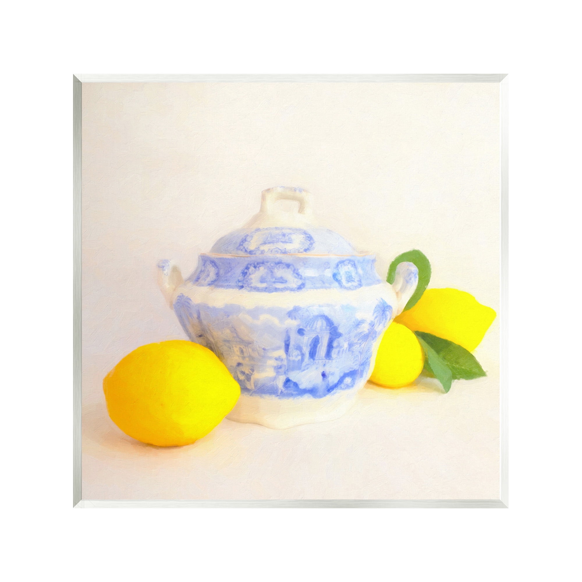 Stupell Industries Lemons & Ornate Pottery Food & Beverage Painting Unframed Art Print Wall Art, 12 x 12