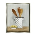 thumbnail image 1 of Stupell Industries Lemons & Utensils Kitchen Painting Food & Beverage Painting Gray Floater Framed Art Print Wall Art, 1 of 6