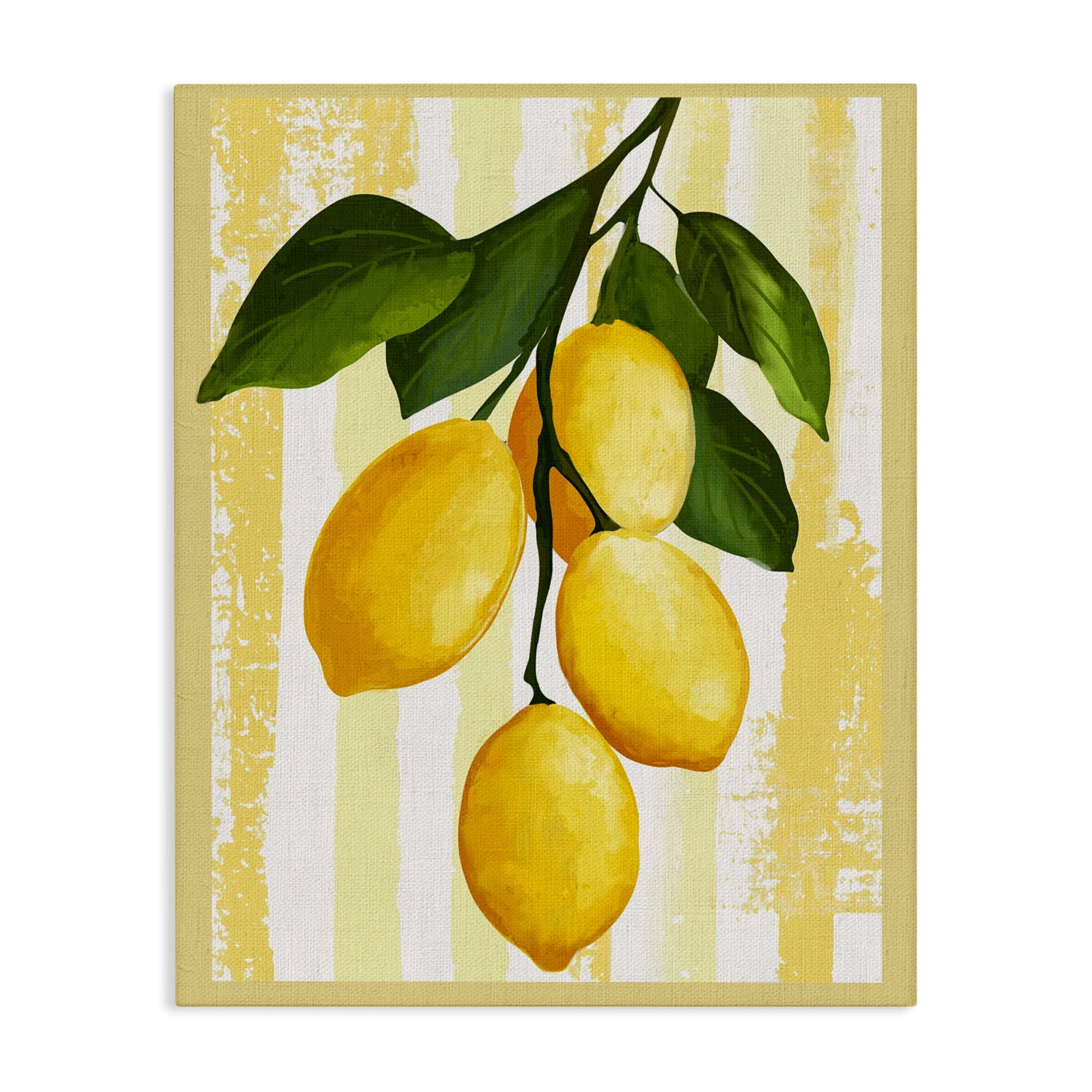 Stupell Industries Lemons on Green Branch Canvas Wall Art, design by Yen