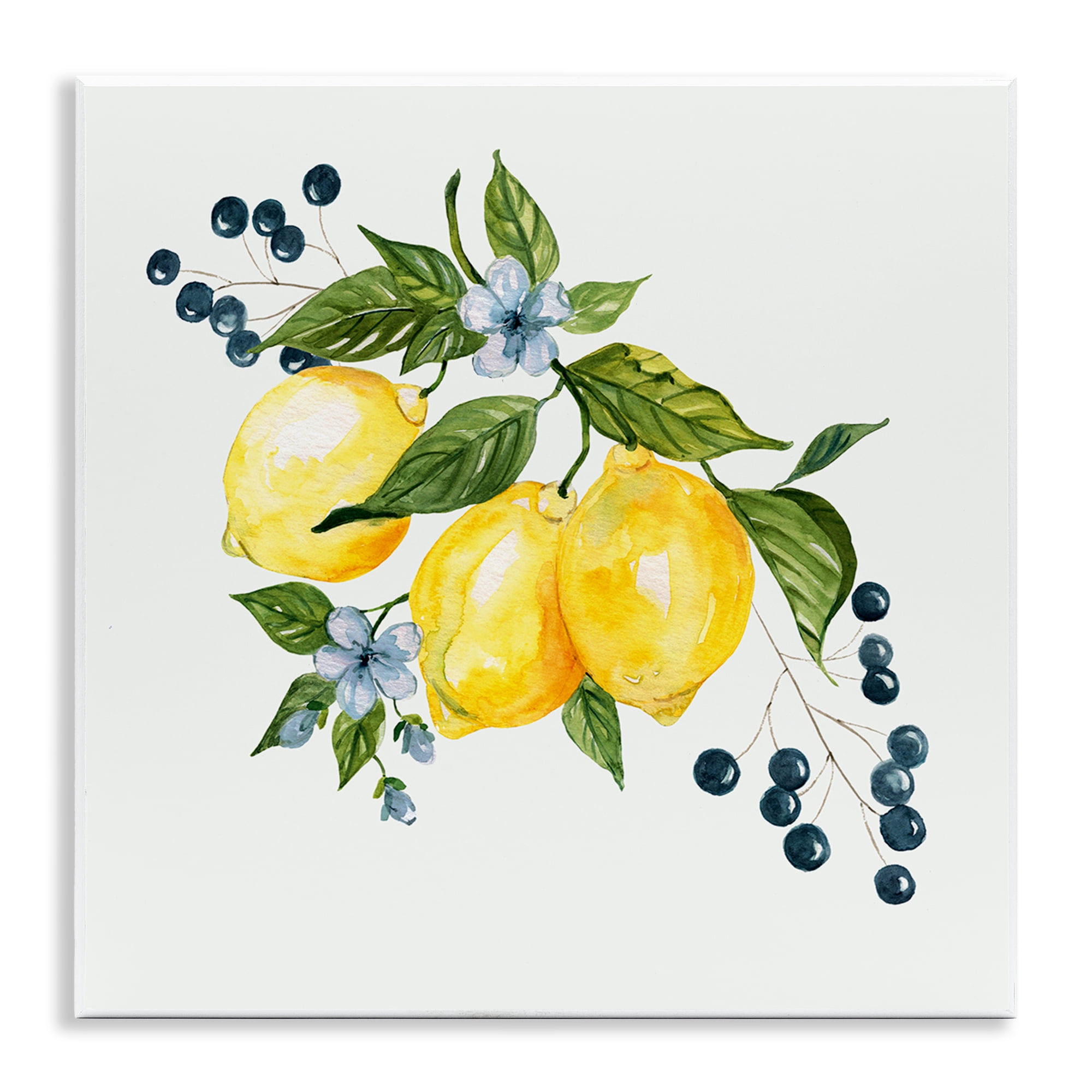 Stupell Industries Lemons with Blossoms & Berries Wall Plaque Art, design by Livi Finn