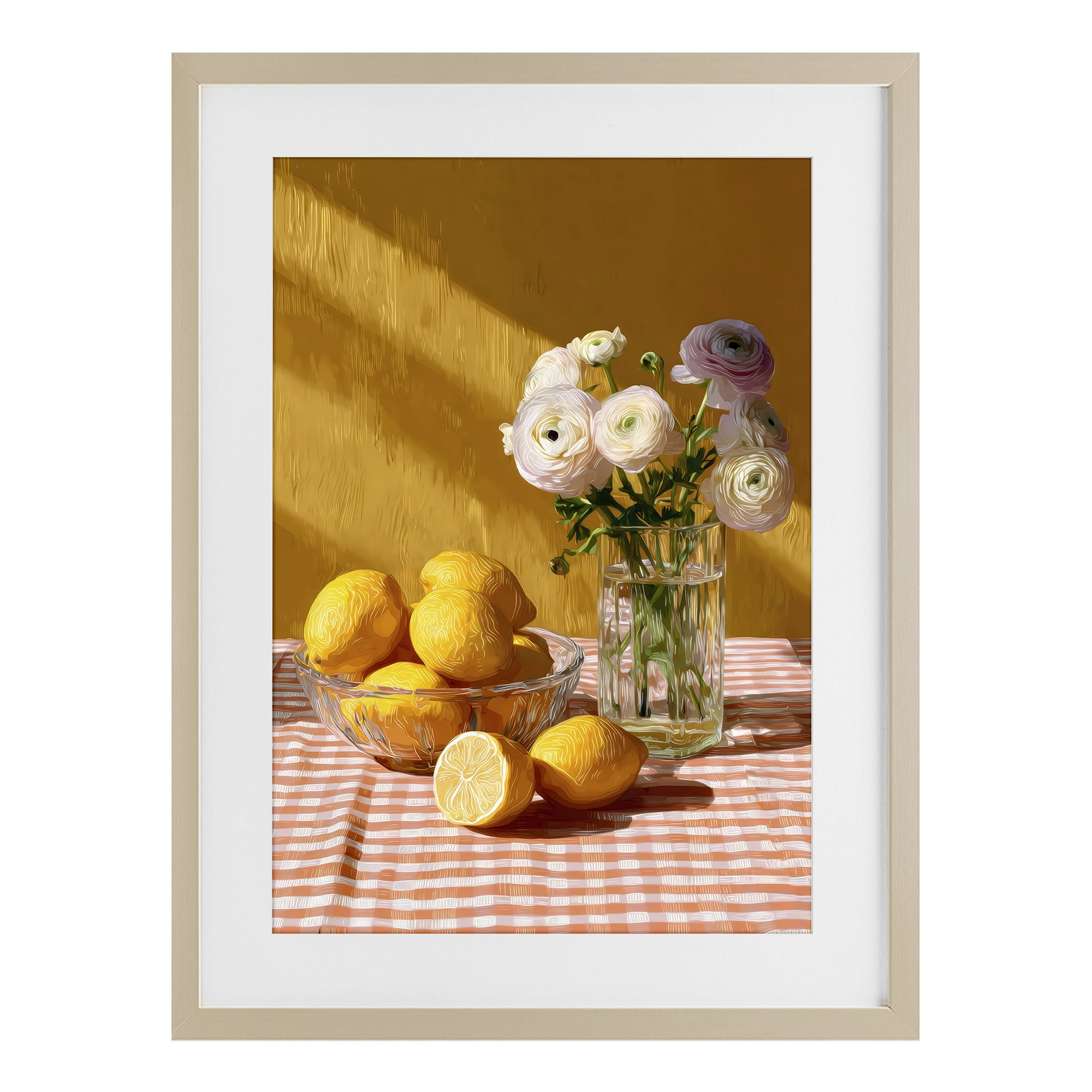 Stupell Industries Lemony Breakfast Arrangement Birch Framed Print Under Glass, design by Petal Prints Design