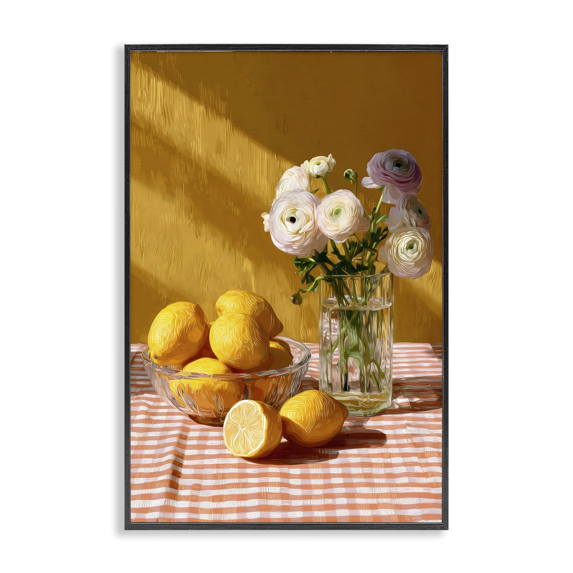 Stupell Industries Lemony Breakfast Arrangement Black Framed Giclee Art, design by Petal Prints Design