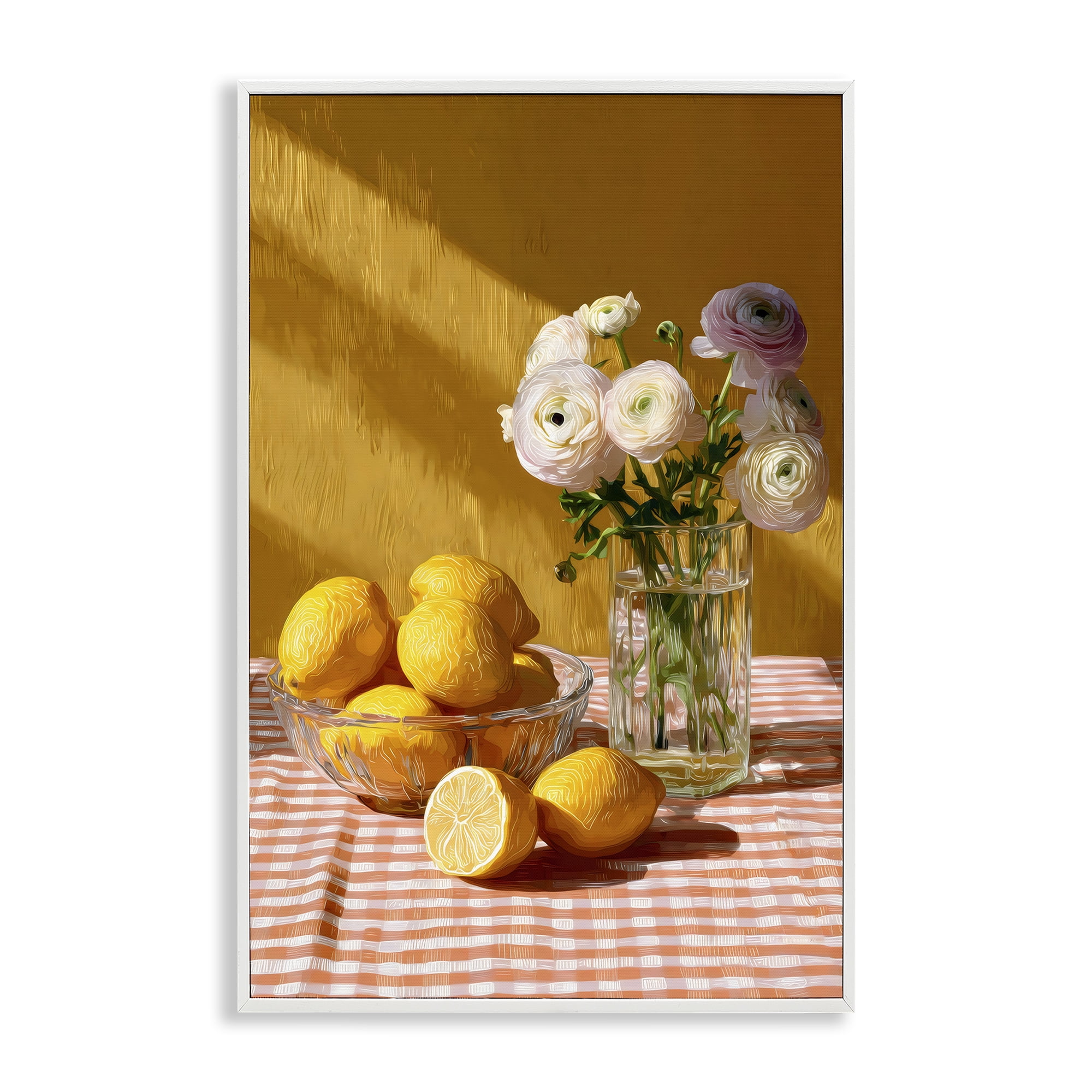 Stupell Industries Lemony Breakfast Arrangement White Framed Giclee Art, design by Petal Prints Design
