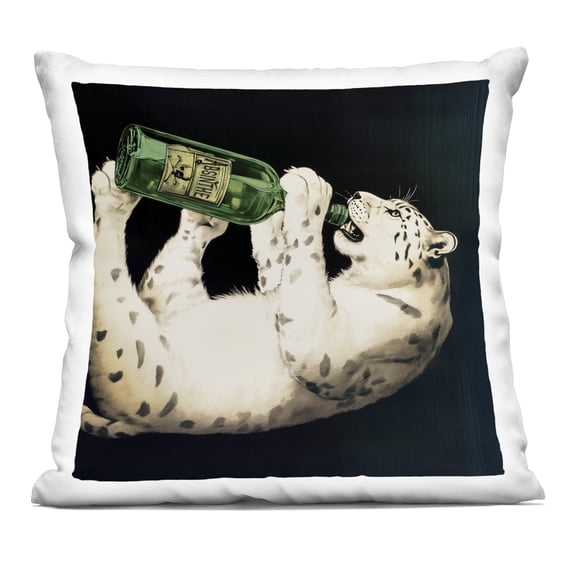 Stupell Industries Leopard Absinthe Bottle Decorative Printed Throw Pillow, design by Annabelle Hall