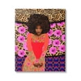 thumbnail image 1 of Stupell Industries Leopard Floral Pattern Bold Pink Flowers Femal Portrait Graphic Art Gallery-Wrapped Canvas Print Wall Art, 36x48, by Lynnda Rakos, 1 of 7