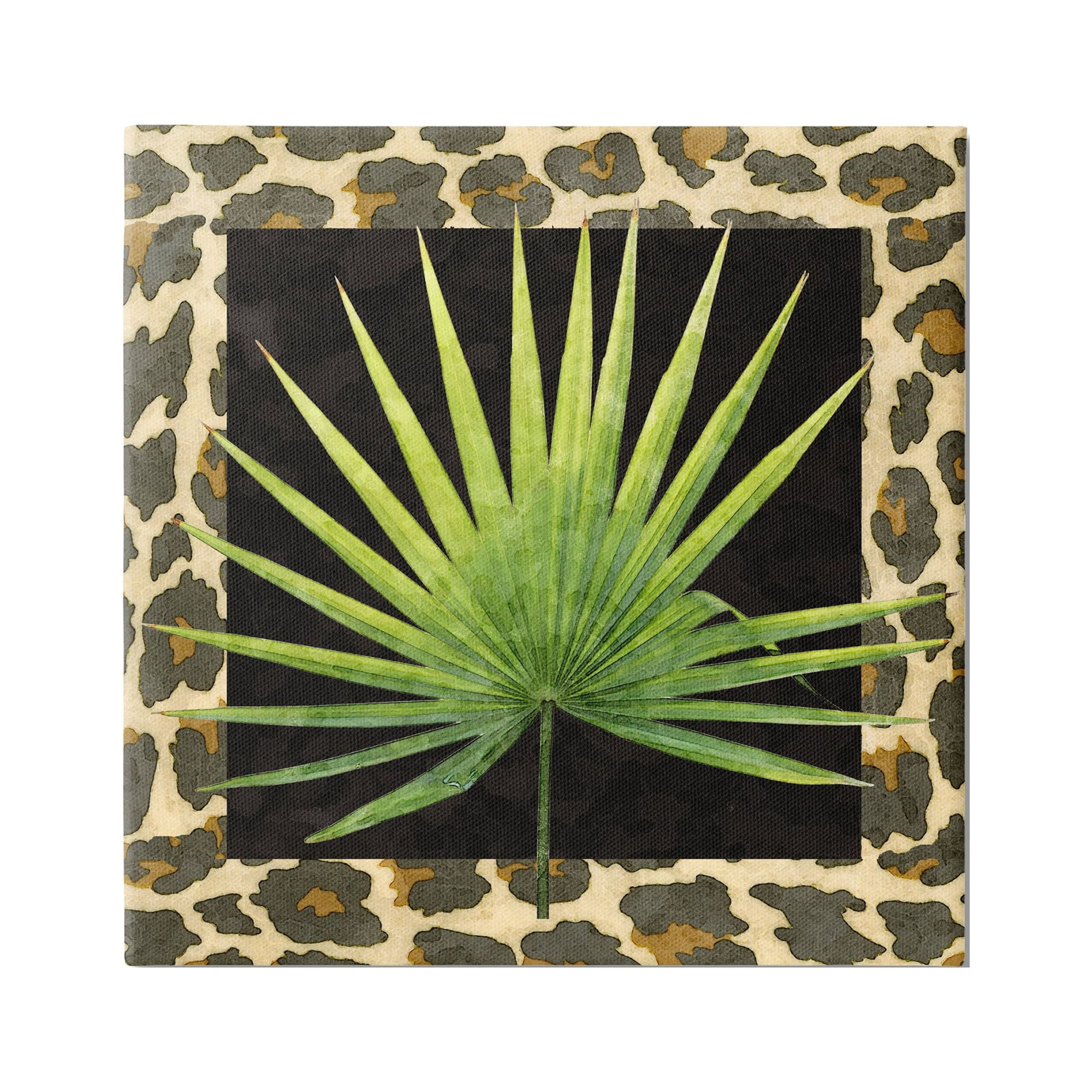 Stupell Industries Leopard Pattern Leaf Botanical & Floral Painting Gallery Wrapped Canvas Print Wall Art, 24 x 24