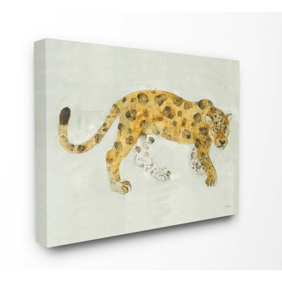 Stupell Industries Leopard Prowling Large Cat Animal Watercolor Painting Canvas Wall Art, 30 x 40, byMiranda Thomas