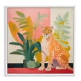 thumbnail image 1 of Stupell Industries Leopard Sitting with Plants Animals & Insects Painting White Framed Art Print Wall Art, 12 x 12, 1 of 10