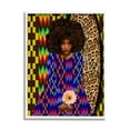 thumbnail image 1 of Stupell Industries Leopard Zigzag Abstract Pattern Woman Holding Flower Graphic Art White Framed Art Print Wall Art, 11x14, by Lynnda Rakos, 1 of 5