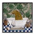 thumbnail image 1 of Stupell Industries Coastal Leopard in Tropical Bathtub Black Framed Giclee Art, 24 x 24, by Janet Tava, 1 of 8