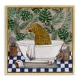 thumbnail image 1 of Stupell Industries Coastal Leopard in Tropical Bathtub Gold Floating Frame Canvas Art, 18 x 18, by Janet Tava, 1 of 8