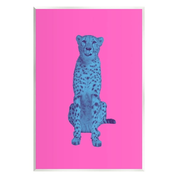 Stupell Industries Leopard on Vivid Pink Animals & Insects Painting Unframed Art Print Wall Art, 10 x 15