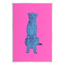 Stupell Industries Leopard on Vivid Pink Animals & Insects Painting Unframed Art Print Wall Art, 10 x 15