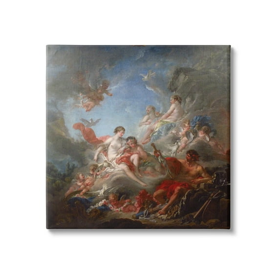 Stupell Industries Les Forges de Vulcain (1757) Francois Boucher Classic Painting Painting Gallery Wrapped Canvas Print Wall Art, Design by one1000paintings