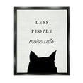 thumbnail image 1 of Stupell Industries Less People More Cats Inspirational Painting Black Floater Framed Canvas Art Print Wall Art, 25 x 31, 1 of 10