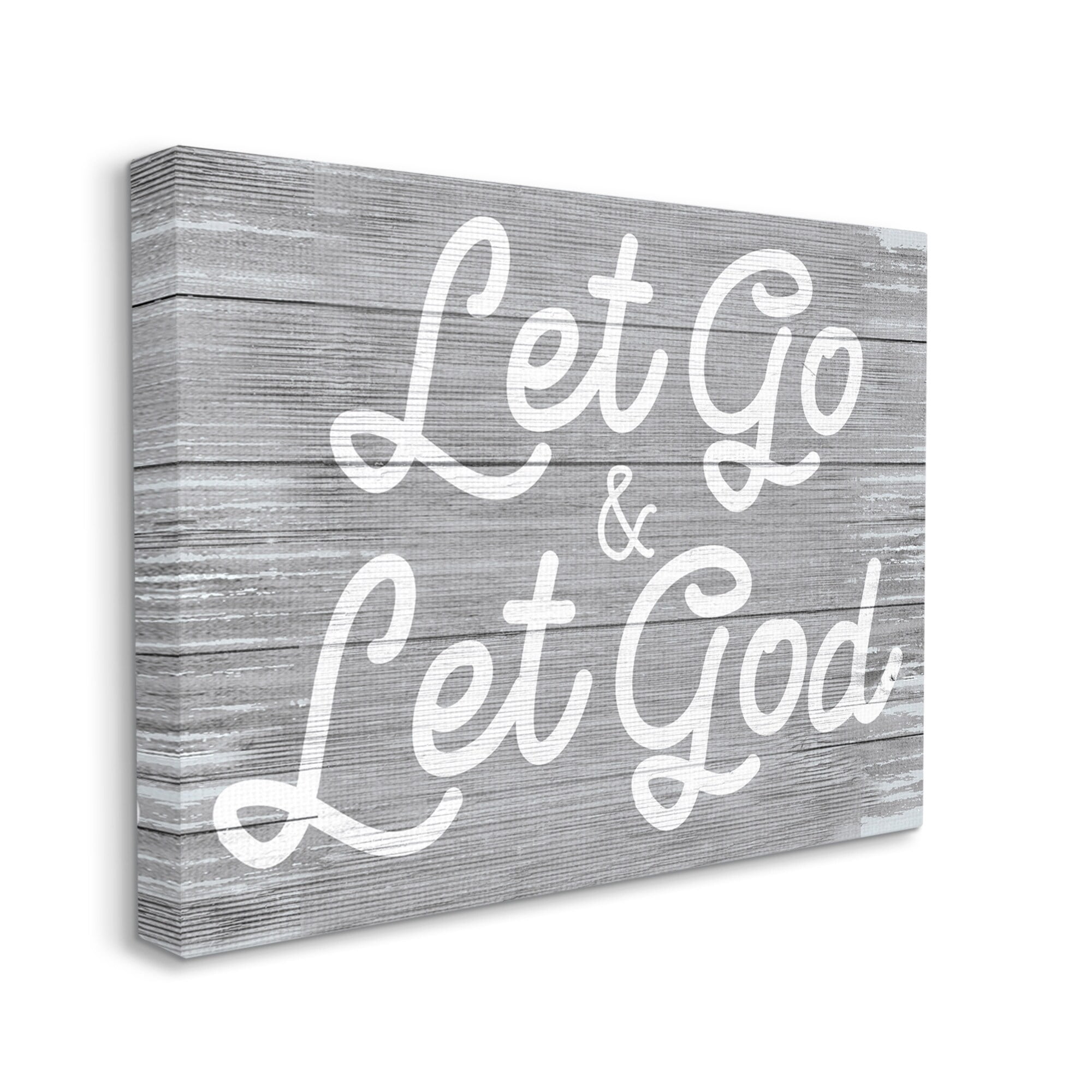 Stupell Industries Let Go Let God Inspirational Faith Based Quote,30 x 40,Designed by Daphne Polselli