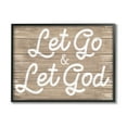 thumbnail image 1 of Stupell Industries Let Go & Let God Phrase Rustic Plank Pattern, 16 x 20, Designed by Daphne Polselli, 1 of 8