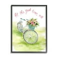 thumbnail image 1 of Stupell Industries Let Good Times Roll Phrase Blue Floral Bike Black Framed, 11 x 14, Design by Melissa Hyatt LLC, 1 of 5