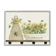 thumbnail image 1 of Stupell Industries Let Happiness Bloom Beehive Nest Daisy Flowers Nest ,14 x 11, Design by Cindy Jacobs, 1 of 7