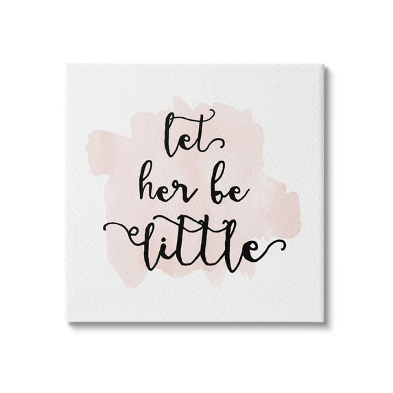 Stupell Industries Let Her Be Little Nursery Baby Calligraphy Canvas Wall Art, 17 x 17, Design by Amy Brinkman